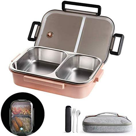 stainless steel insulated 3 grid lunch box|adult insulated lunch box ideas.